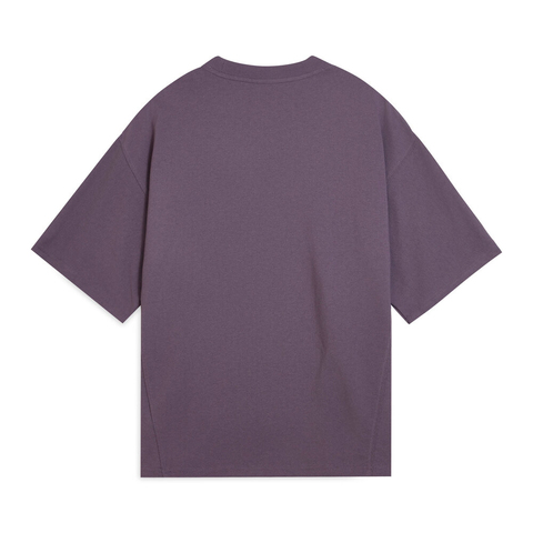 puma彪马2025中性中性-HAUS OF CLASSICS Oversized Shortsleeve Tee-炭灰紫针织无领短T63156146