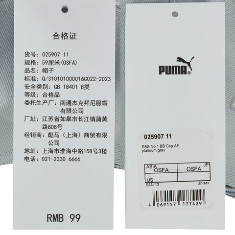 puma彪马2025中性中性-ESS No.1 BB Cap AF-铂金灰弯沿帽02590711