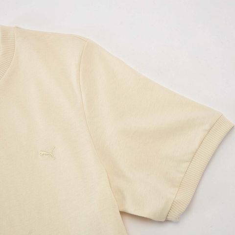 puma彪马2025女子女子-HAUS OF CLASSICS Shortsleeve Tee W-杏仁糖色针织无领短T63156487