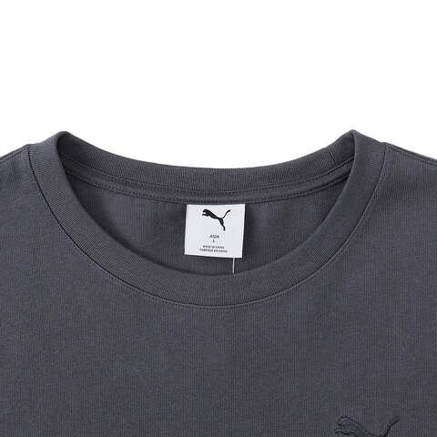 puma彪马2025中性中性-PRIME ESS SS Relaxed Tee-深灰色针织无领短T63297869