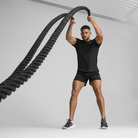 puma彪马2025男子男子-M TAD Essential Poly Texture Tee-黑色梭织无领短T52733801