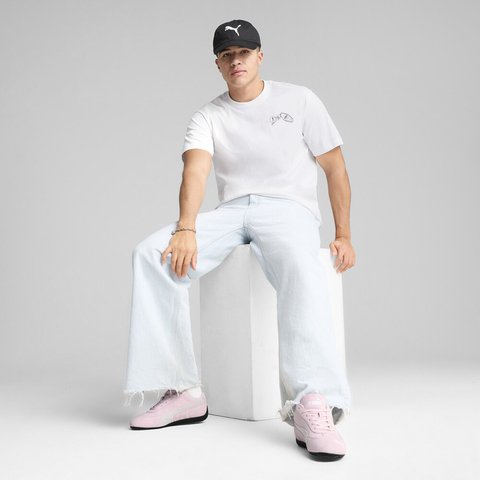 puma彪马2025男子男子-GRAPHICS PUMA Hotel Relaxed Tee-彪马白针织无领短T63295002