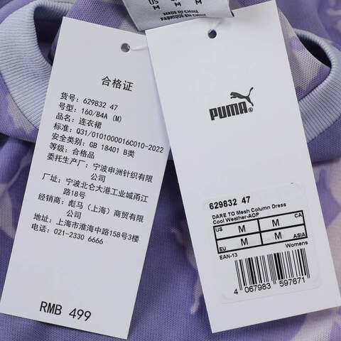 puma彪马2025女子女子-DARE TO Mesh AOP Column Dress-天空蓝-全印花无袖连衣裙62983247