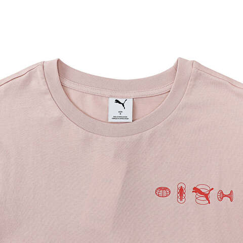 puma彪马2025中性中性-GRAPHICS Recovery Tee-玫瑰粉针织无领短T63333519