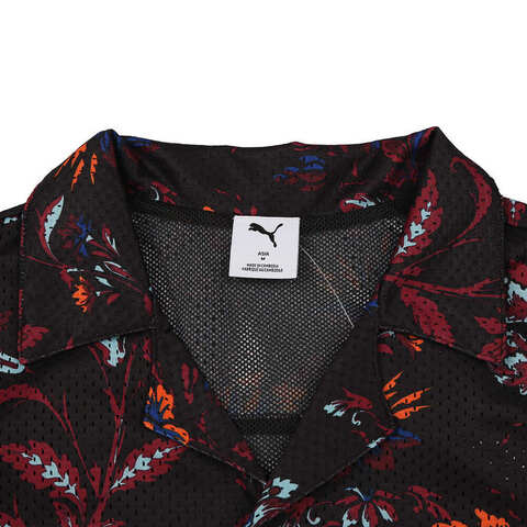puma彪马2025男子男子-FLORAL SPORT AOP Shirt-黑色短袖衬衫63334301