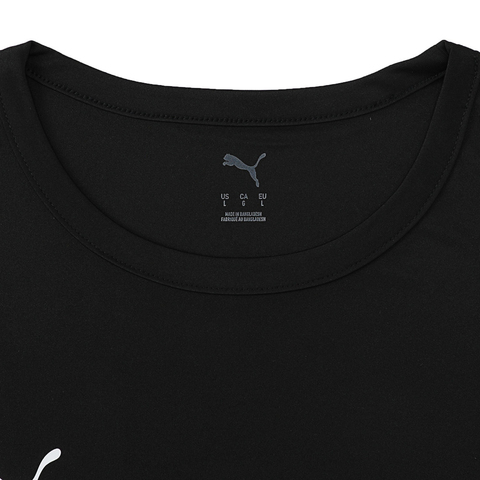 puma彪马2025男子男子-teamRISE Matchday Jersey-黑色-彪马白梭织无领短T70613203