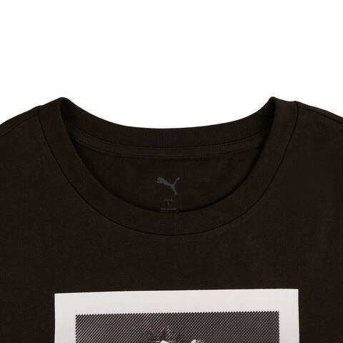 puma彪马2025男子男子-GRAPHICS Photoprint Tee-黑色针织无领短T69066601