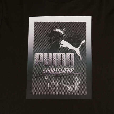 puma彪马2025男子男子-GRAPHICS Photoprint Tee-黑色针织无领短T69066601