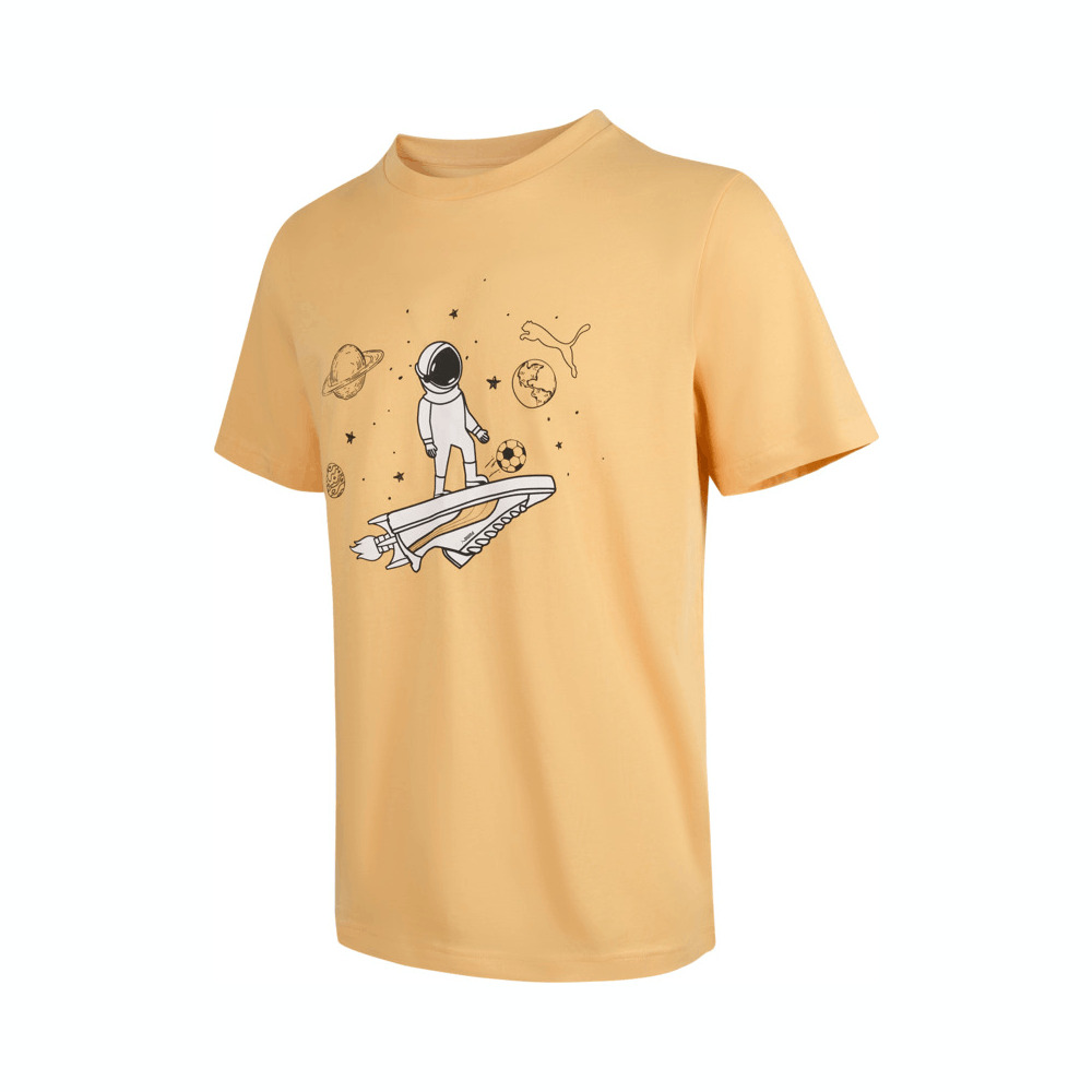 puma彪马2025男子男子-GRAPHICS Space Tee-杏黄色针织无领短T69185441