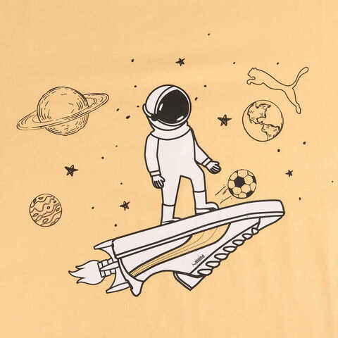 puma彪马2025男子男子-GRAPHICS Space Tee-杏黄色针织无领短T69185441