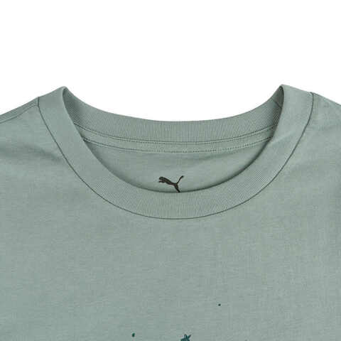 puma彪马2025男子男子-GRAPHICS Space Tee-青绿色针织无领短T69185430