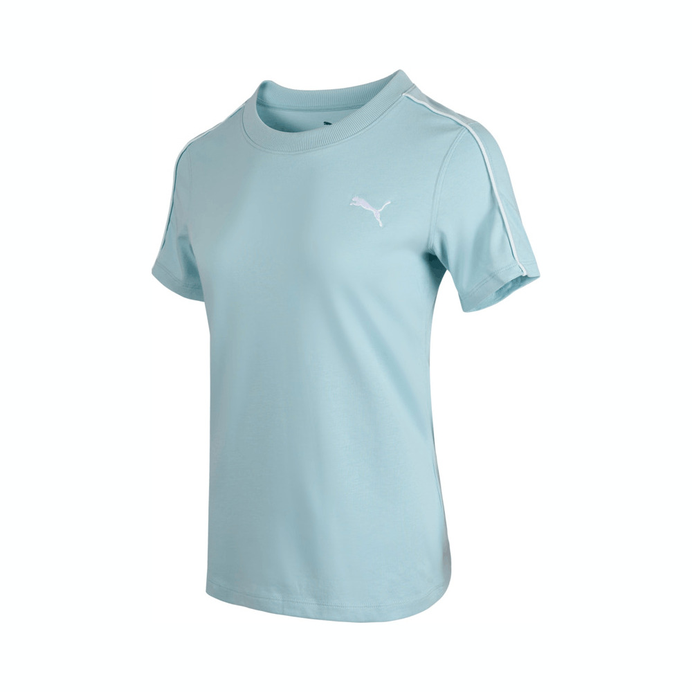 puma彪马2025女子女子-HER Tee-热带湖蓝针织无领短T68215522