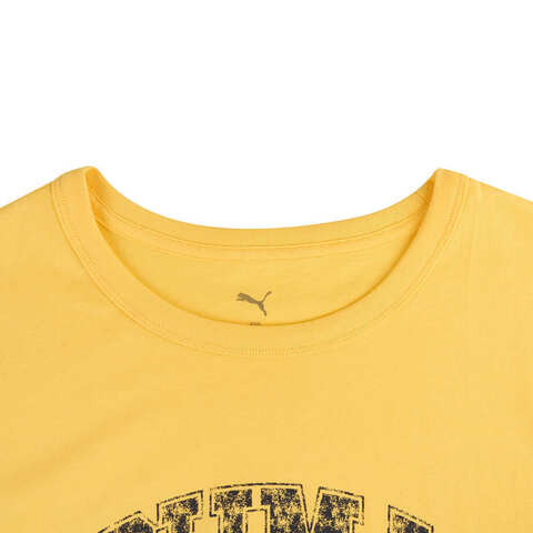 puma彪马2025男子男子-PUMA CLASS Graphic Tee-黄色针织无领短T68892155