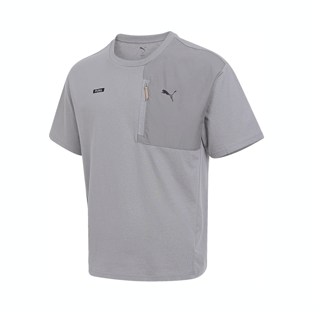 puma彪马2025男子男子-DESERT ROAD Tee-浅灰色针织无领短T68126262
