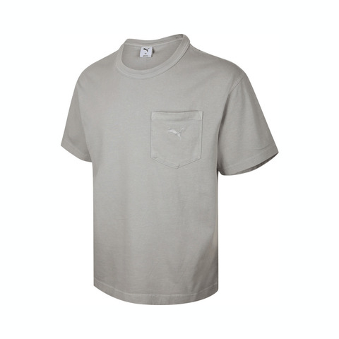 puma彪马2025男子男子-BOUNDLESS MOVES Pocket Tee SS-浅灰色针织无领短T63313571