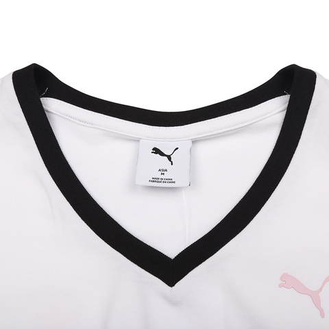 puma彪马2025女子女子-BEHIND THE GREEN SS V-Neck Tee W-彪马白针织无领短T63307302