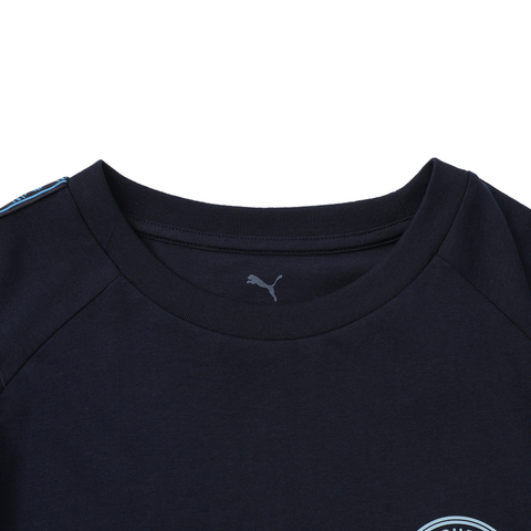 puma彪马2025中性中性-MCFC KING Tee-深藏青-浅蓝色梭织无领短T78269706