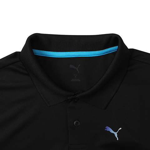 puma彪马2025男子男子-PERFORMANCE POLO-黑色梭织有领短T52870101