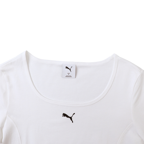 puma彪马2025女子女子-DARE TO EXTENSION SS Tee W-彪马白针织无领短T63477802