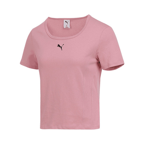 puma彪马2025女子女子-DARE TO EXTENSION SS Tee W-新婚粉针织无领短T63477865