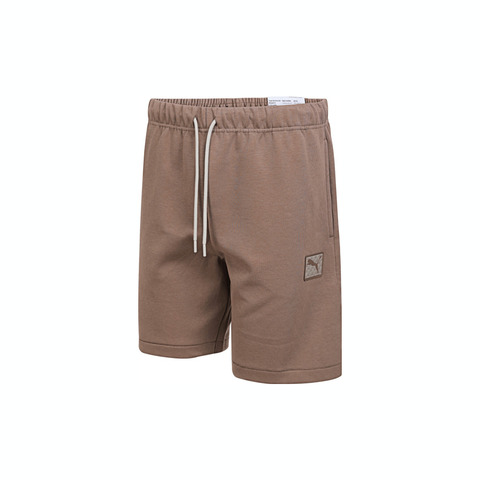 puma彪马2025男子男子-PRIME ESS Badge Shorts DK-灰褐色针织短裤63487079