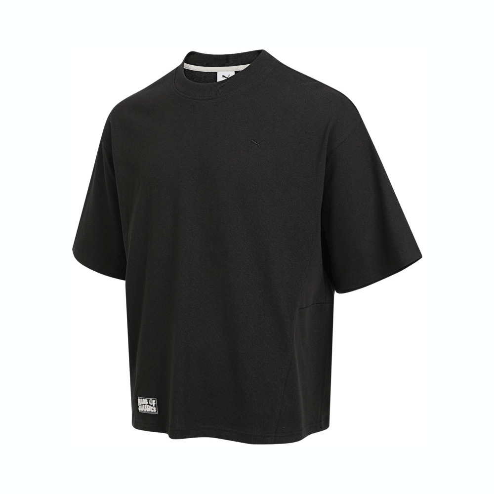 puma彪马2025中性中性-HAUS OF CLASSICS Oversized Shortsleeve Tee-黑色针织无领短T63156101