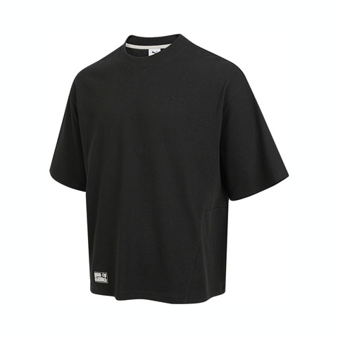 puma彪马2025中性中性-HAUS OF CLASSICS Oversized Shortsleeve Tee-黑色针织无领短T63156101