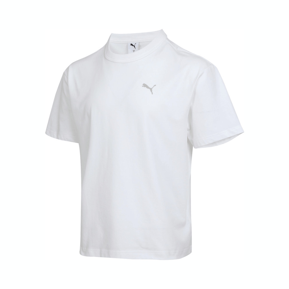 puma彪马2025男子男子-ALL IN GOOD TIME SS TEE BACK-彪马白针织无领短T63479002