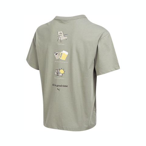 puma彪马2025男子男子-ALL IN GOOD TIME SS TEE BACK-咖啡色针织无领短T63479082