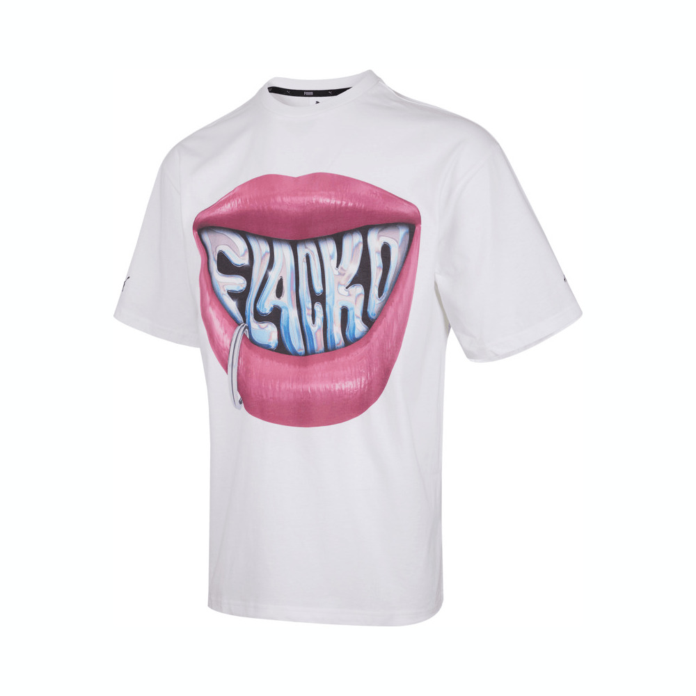 puma彪马2025中性中性-PUMA X A$AP ROCKY FLACKO Smile Tee-彪马白针织无领短T63338802