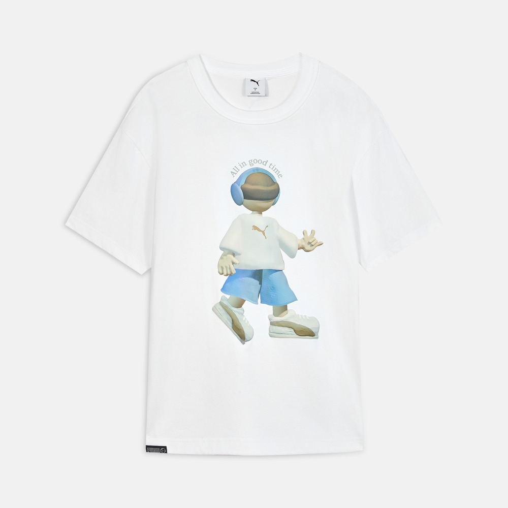 puma彪马2025男子男子-ALL IN GOOD TIME SS TEE FRONT-彪马白针织无领短T63479202
