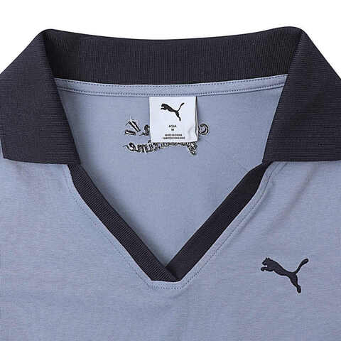 puma彪马2025女子女子-ALL IN GOOD TIME SS POLO W LATE ADD-蓝灰色针织有领短T69277492