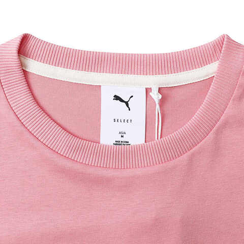 puma彪马2025女子女子-HAUS OF CLASSICS Shortsleeve Tee W-粉色针织无领短T63156427