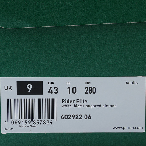 puma彪马2025中性中性-Rider Elite-暖白-黑色-杏仁糖色Rider40292206