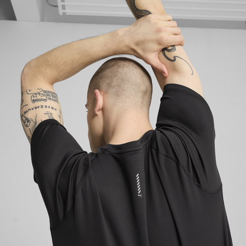 puma彪马2025男子男子-M RUN VELOCITY TEE (POLY)-黑色梭织无领短T52723801