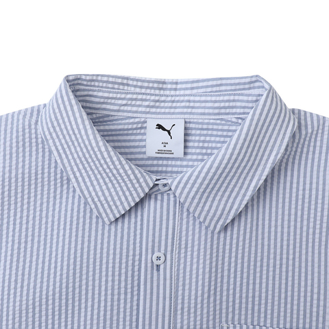 puma彪马2025男子男子-ALL IN GOOD TIME SS SHIRT-蓝灰色短袖衬衫63479492