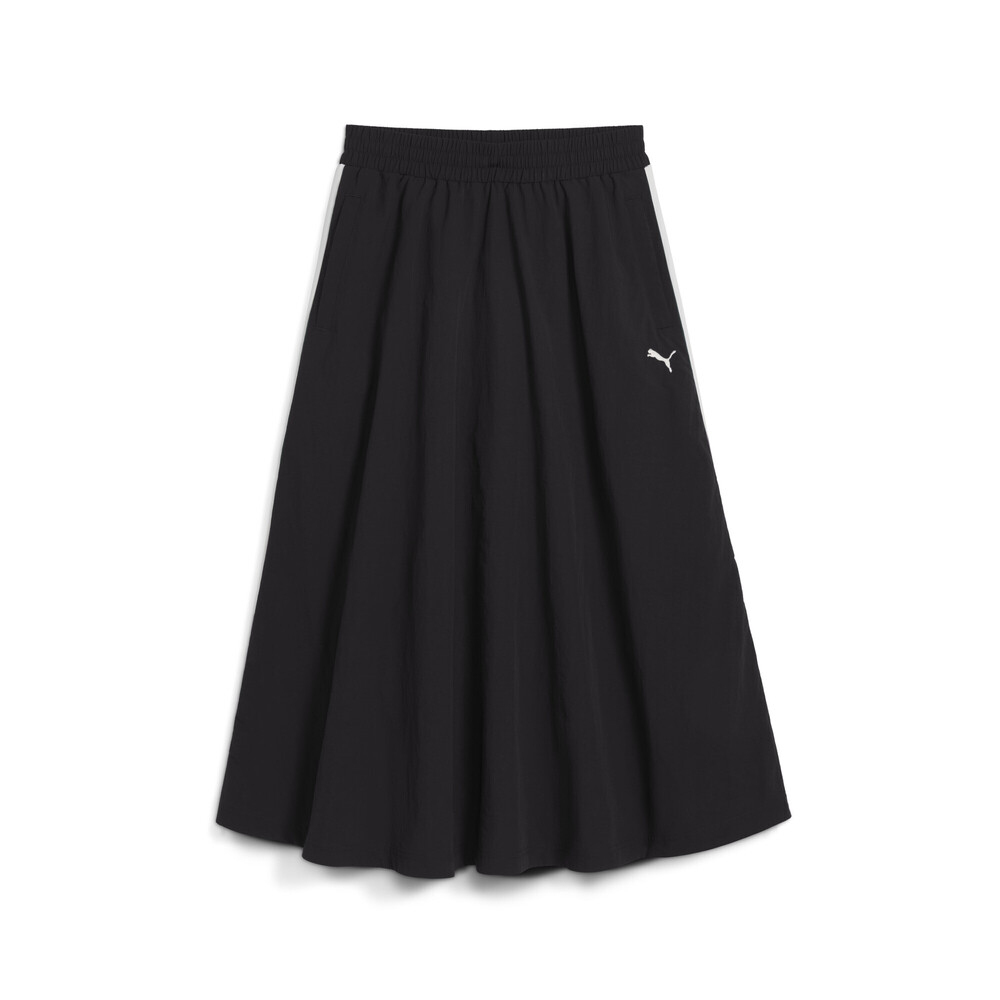 puma彪马2025女子女子-T7 Woven Midi Skirt-黑色梭织长裙63406401