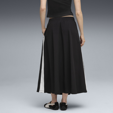 puma彪马2025女子女子-T7 Woven Midi Skirt-黑色梭织长裙63406401