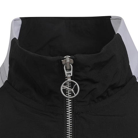 puma彪马2025男子男子-T7 Relaxed SS Half-Zip Top WV-黑色梭织有领短T63452901