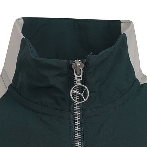 puma彪马2025男子男子-T7 Relaxed SS Half-Zip Top WV-森林绿梭织有领短T63452975