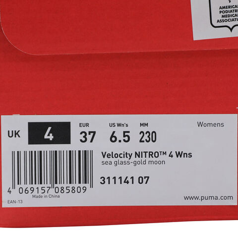 puma彪马2025女子女子-Velocity NITRO 4 Wns-海洋玻璃色-黄金色跑步其他系列31114107