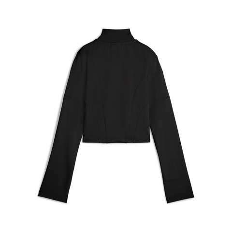 puma彪马2025女子女子-DARE TO Slim Cropped Track Jacket-黑色针织无帽外套63396601