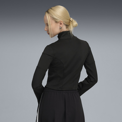 puma彪马2025女子女子-DARE TO Slim Cropped Track Jacket-黑色针织无帽外套63396601