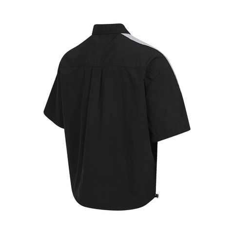 puma彪马2025男子男子-PRIME RETRO T7 WOVEN SHIRT-黑色短袖衬衫63478401