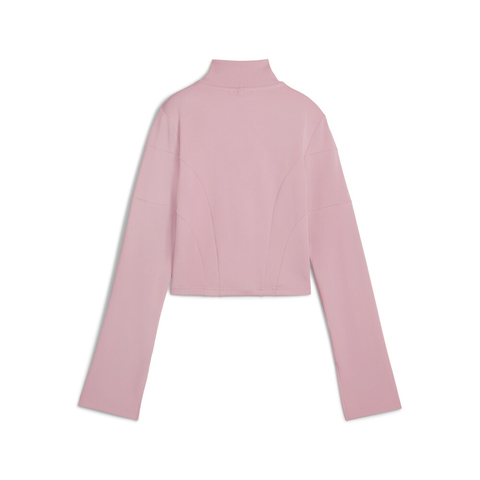 puma彪马2025女子女子-DARE TO Slim Cropped Track Jacket-新婚粉针织无帽外套63396665