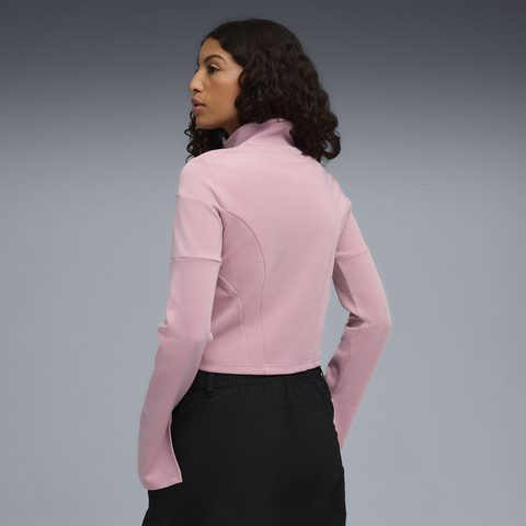 puma彪马2025女子女子-DARE TO Slim Cropped Track Jacket-新婚粉针织无帽外套63396665