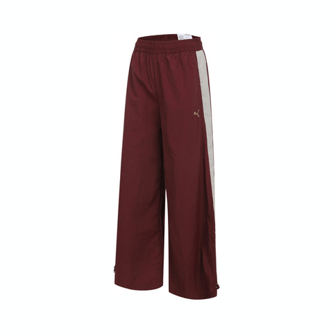 puma彪马2025女子女子-PRIME RETRO T7 PANTS W-酒红色梭织长裤63478096