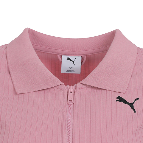 puma彪马2025女子女子-DARE TO EXTENSION RIB POLO W-新婚粉针织有领短T63477965