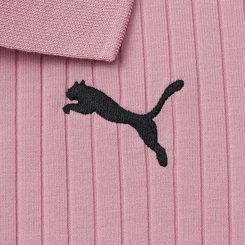 puma彪马2025女子女子-DARE TO EXTENSION RIB POLO W-新婚粉针织有领短T63477965