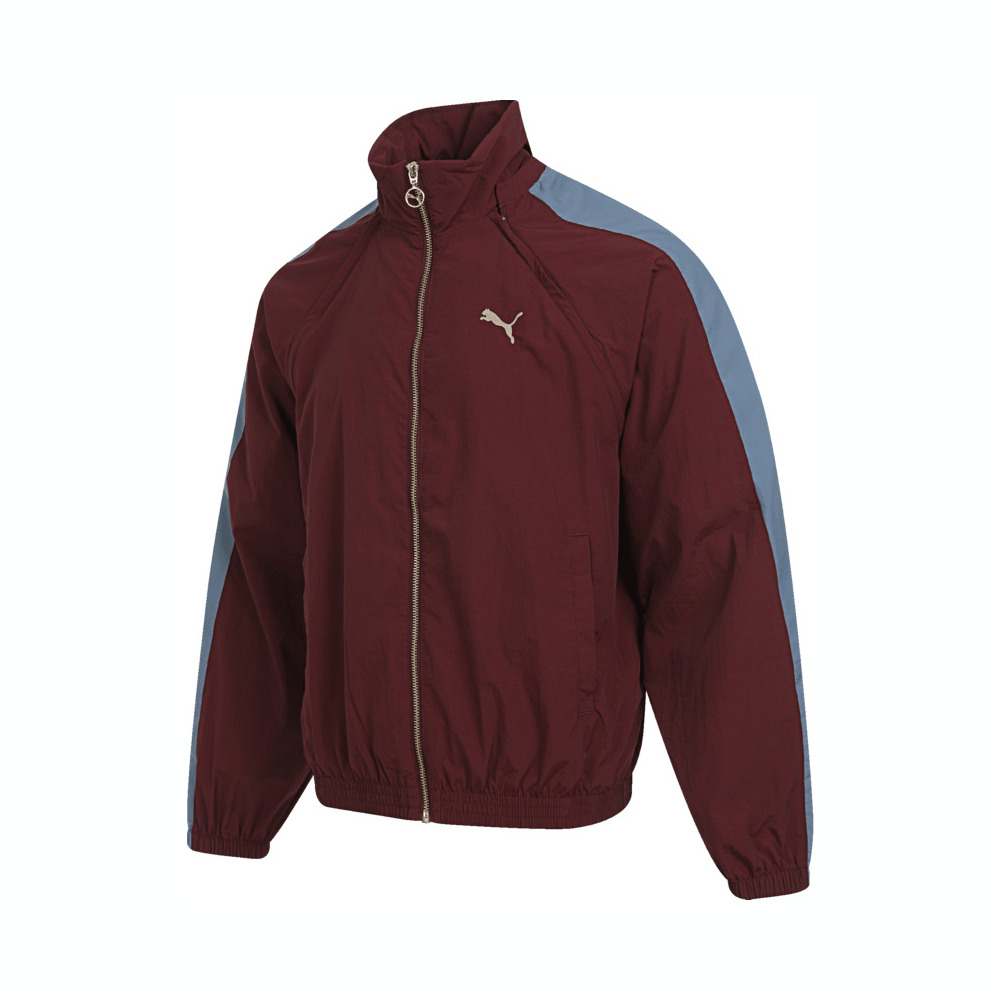 puma彪马2025男子男子-PRIME RETRO T7 WOVEN JKT-酒红色梭织无帽外套63478296